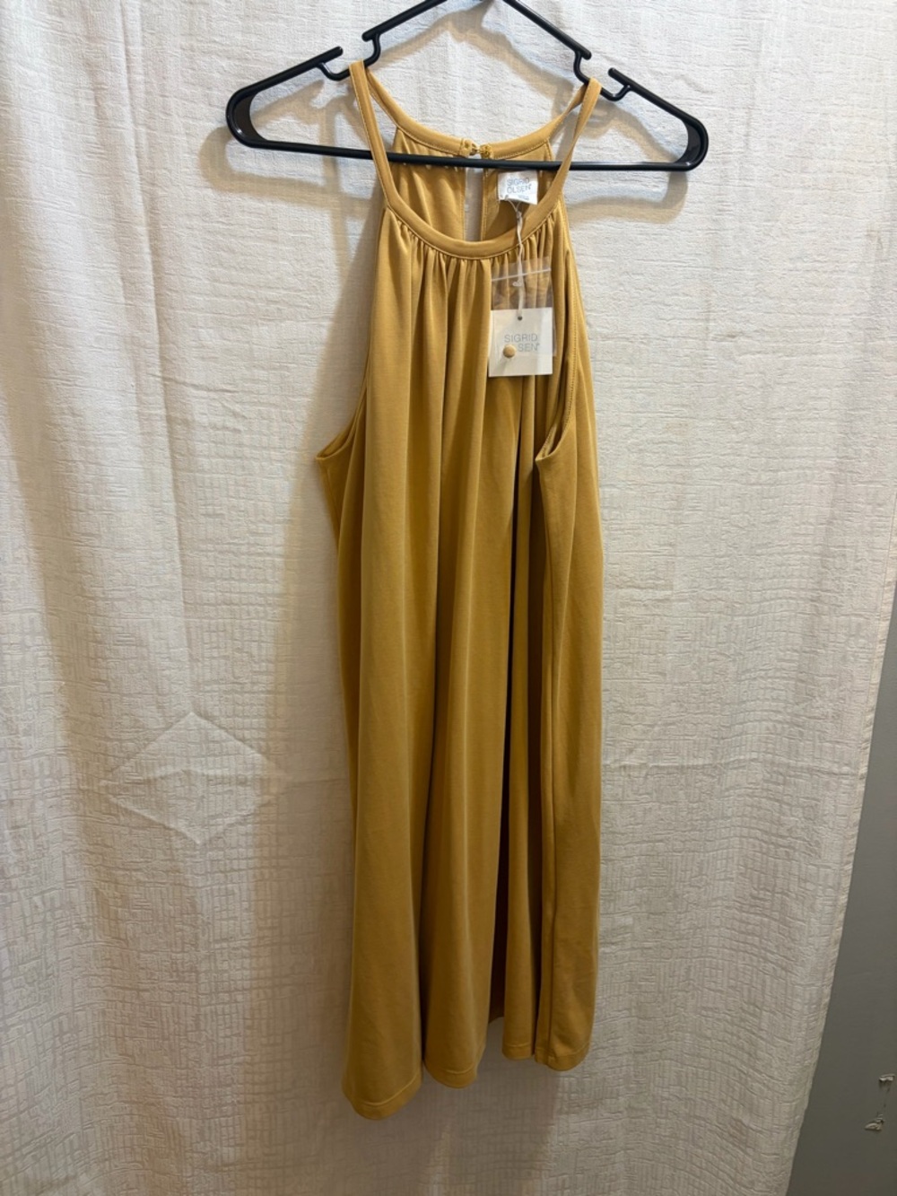Sigrid Olsen Mustard Halter-Style dress
